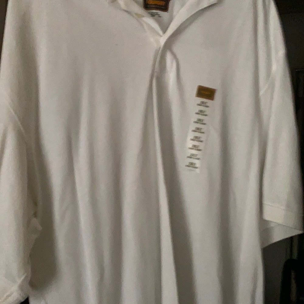 Plain white collar polo